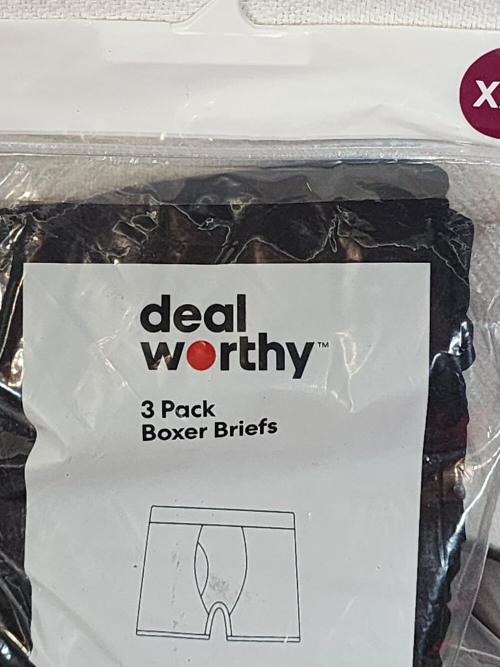 Deal Worthy Black Cotton Recycled Poly 3pk X 2 Boxer Briefs 6 Pair Total Sz XXL - Picture 10 of 16